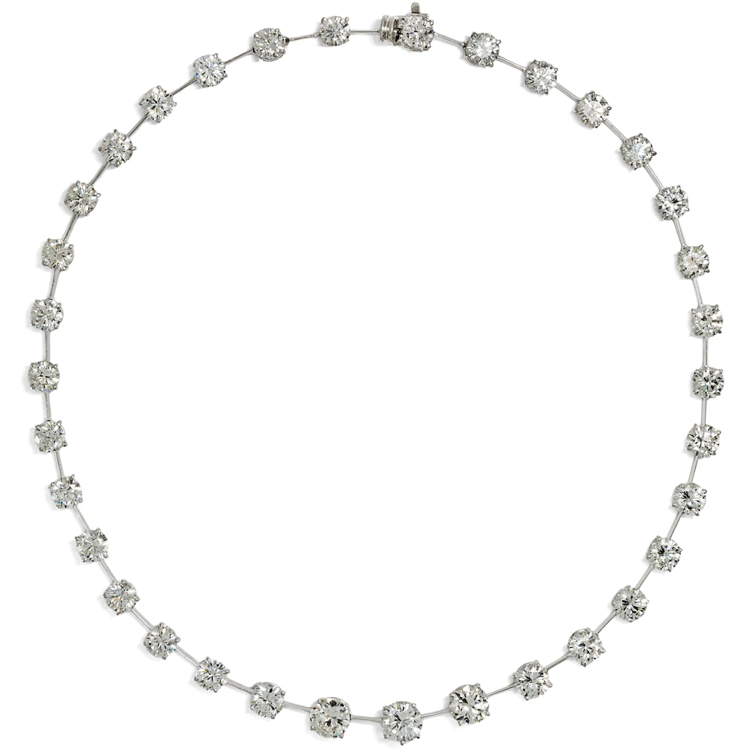 Luxurious Rivière Necklace with 38.50 ct Brilliant-Cut Diamonds, c. 1990