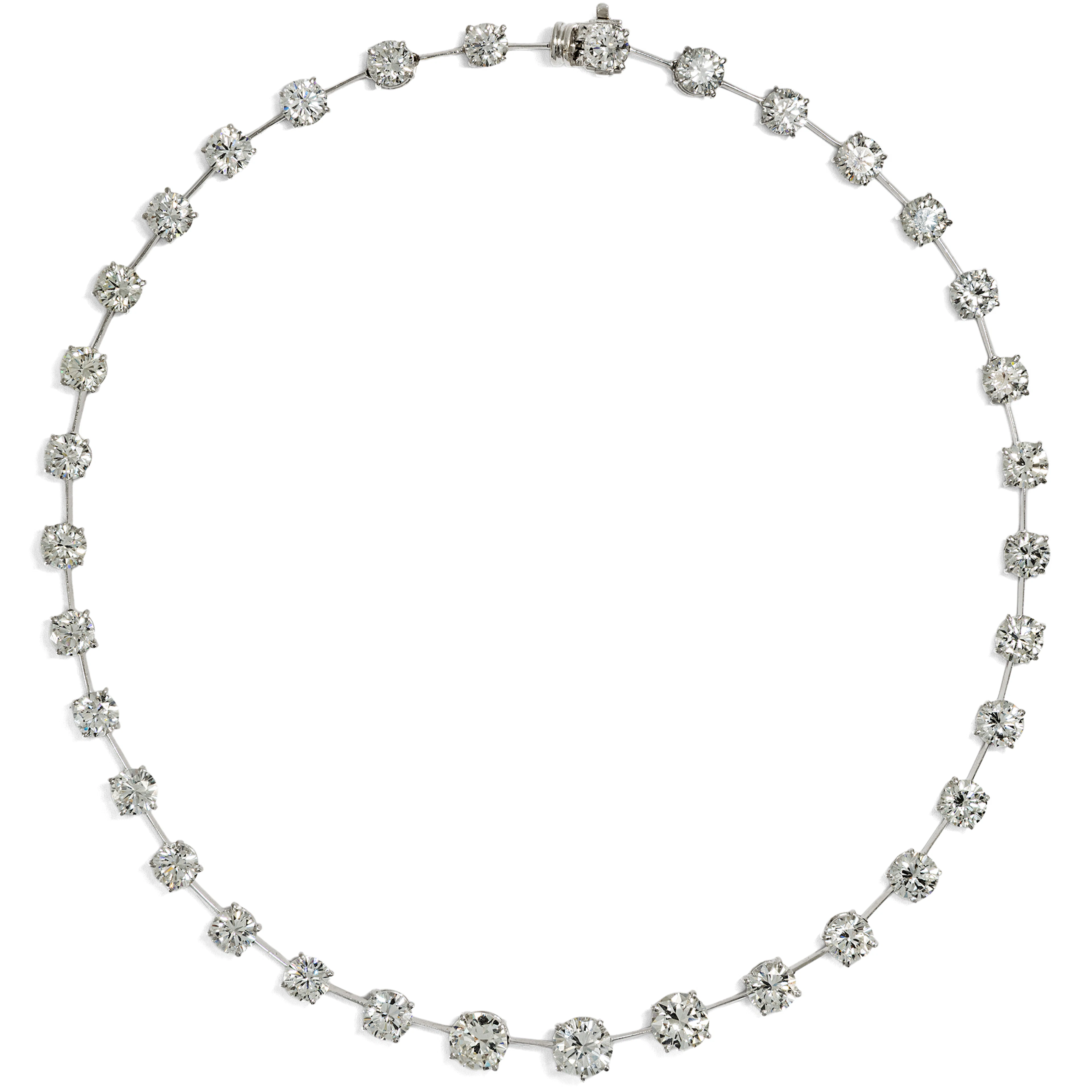 Luxurious Rivière Necklace with 38.50 ct Brilliant-Cut Diamonds, c. 1990