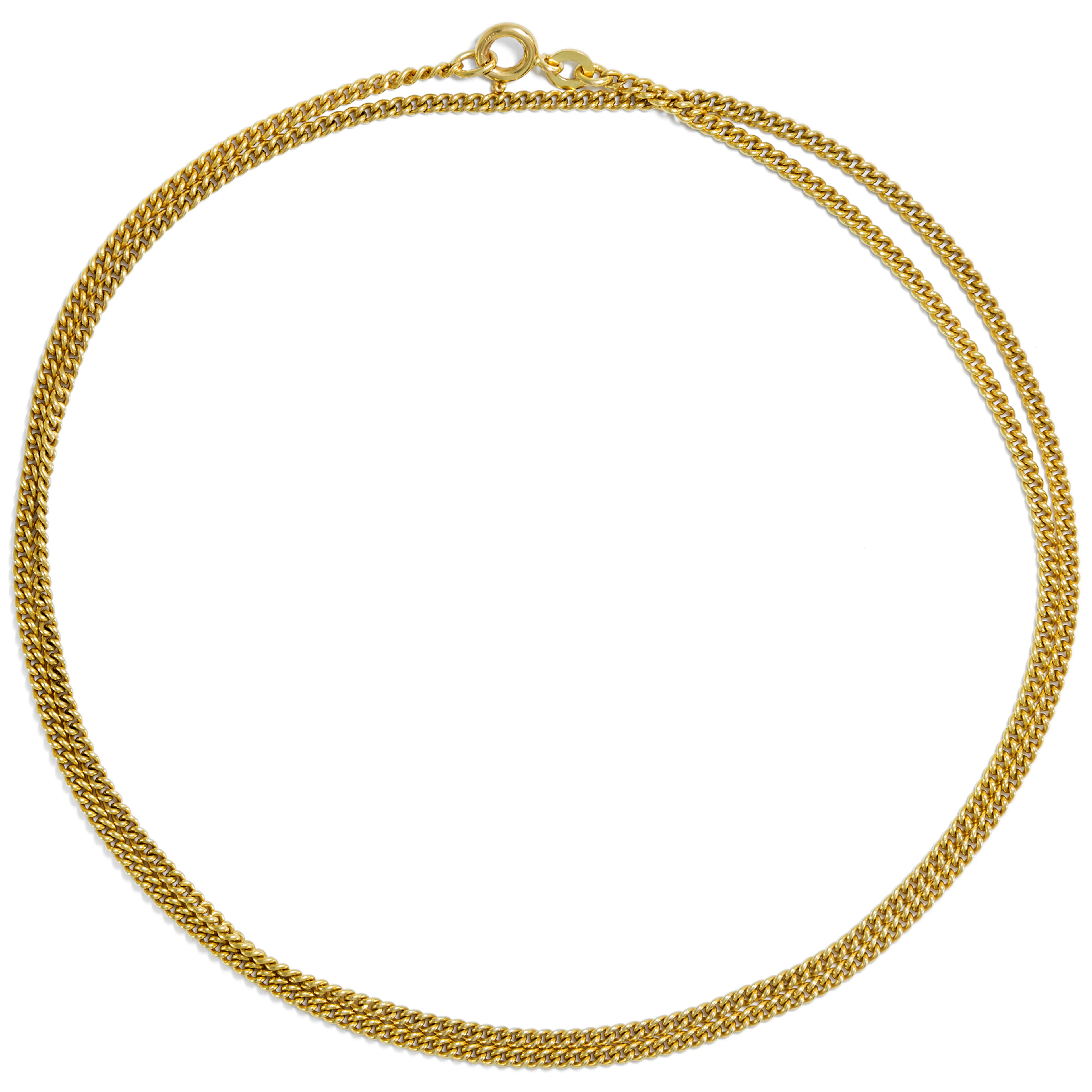 Timeless 60 Cm Long Gold Curb Chain, Italy c. 1980