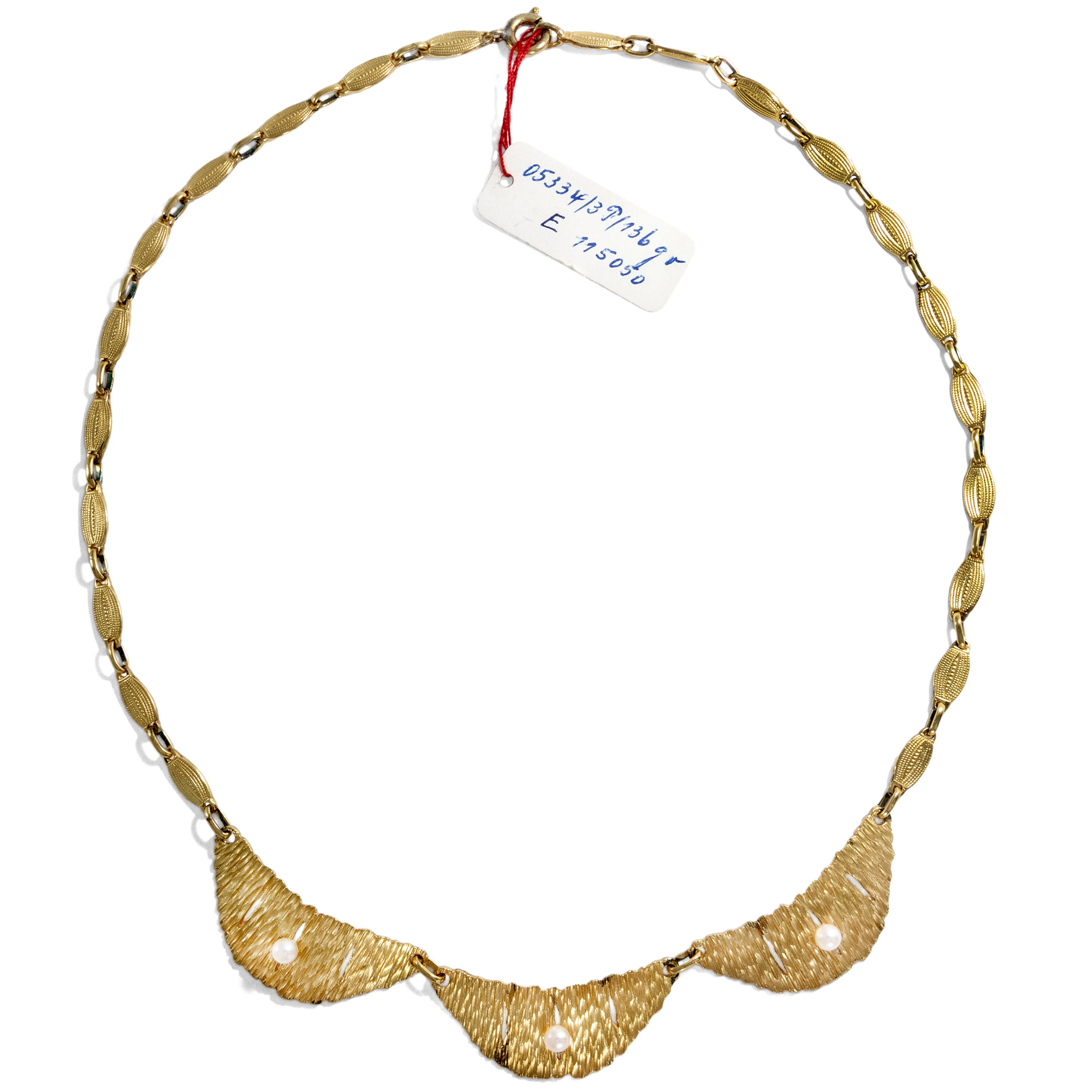 Stylish Midcentury Necklace in Gilded Silver by Theodor Fahrner, 1950s