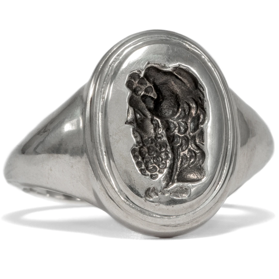 Powerful Silver Ring Depicting Hercules From Our Workshop