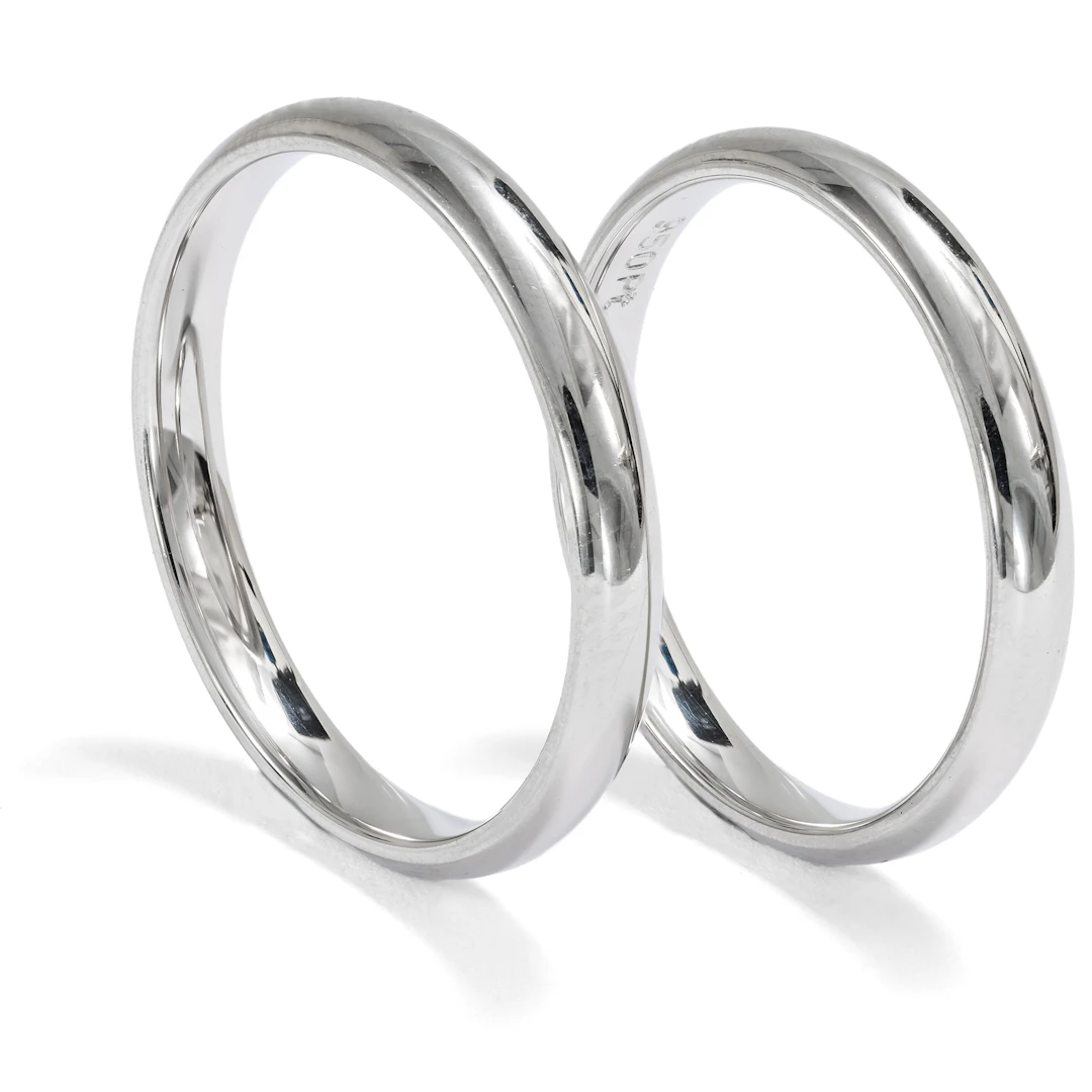 Luxurious Pair of Platinum Wedding Bands From Our Workshop