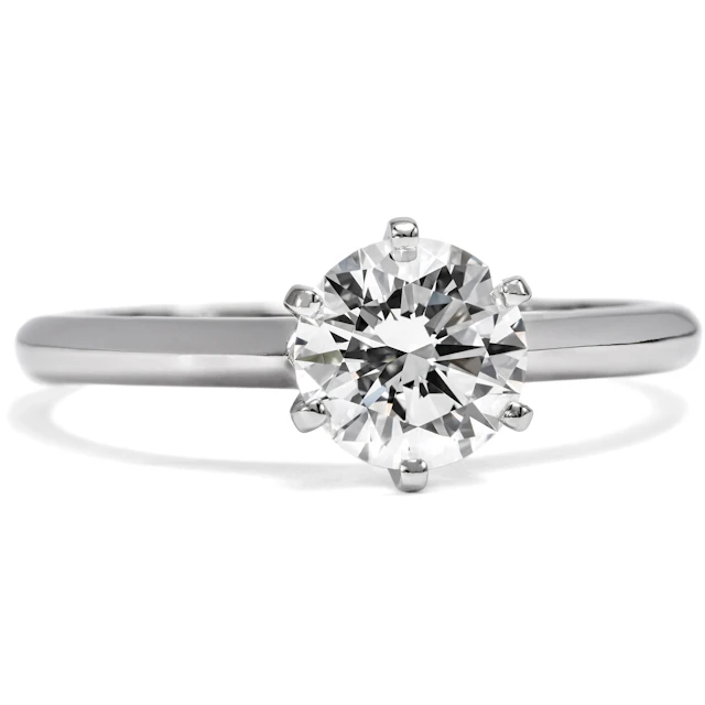 Precious Engagement Ring with a 1.10 ct Diamond (E, VVS2) in Platinum