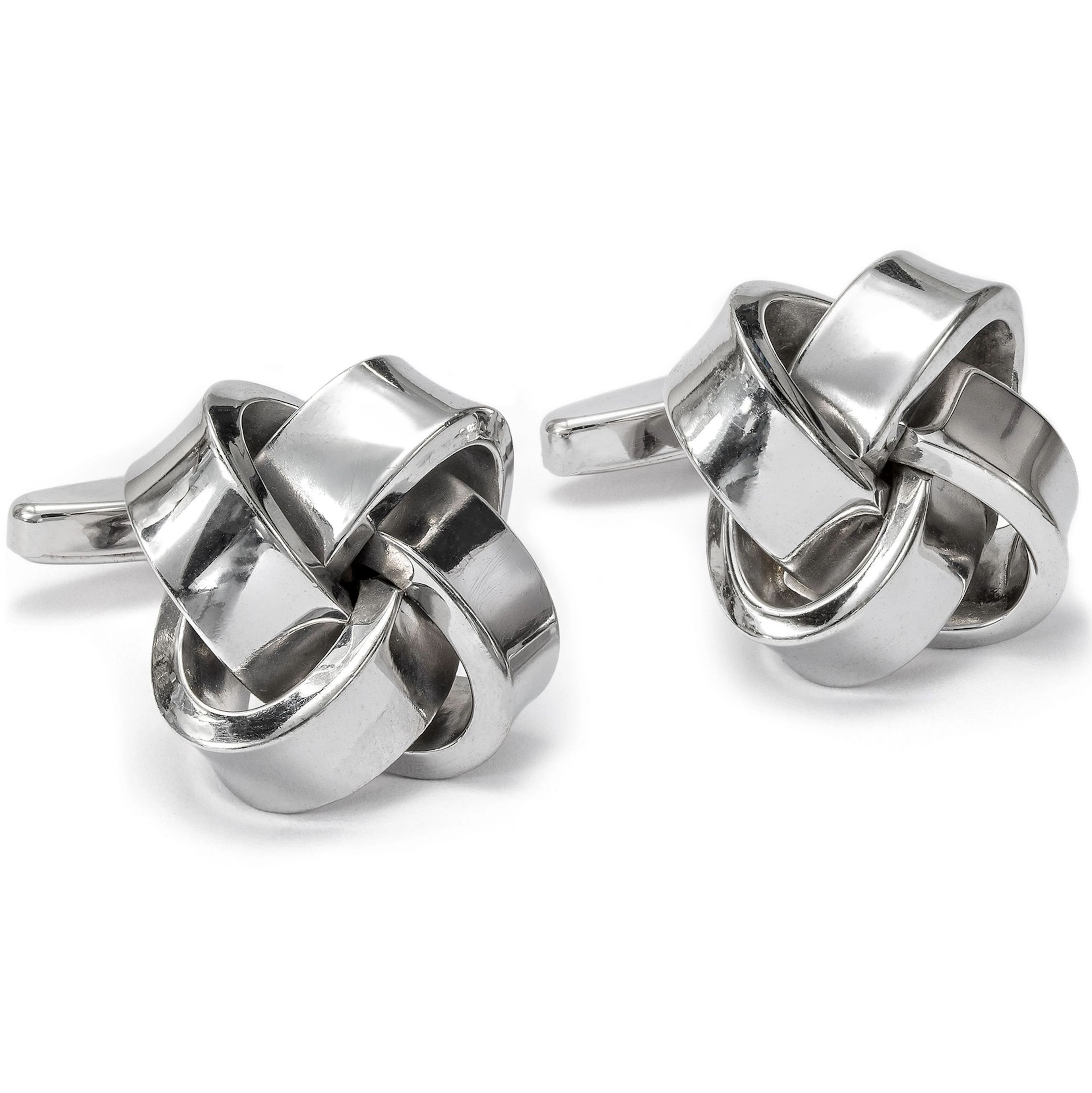 Timeless Knot Cufflinks of Silver, Late 20th Century