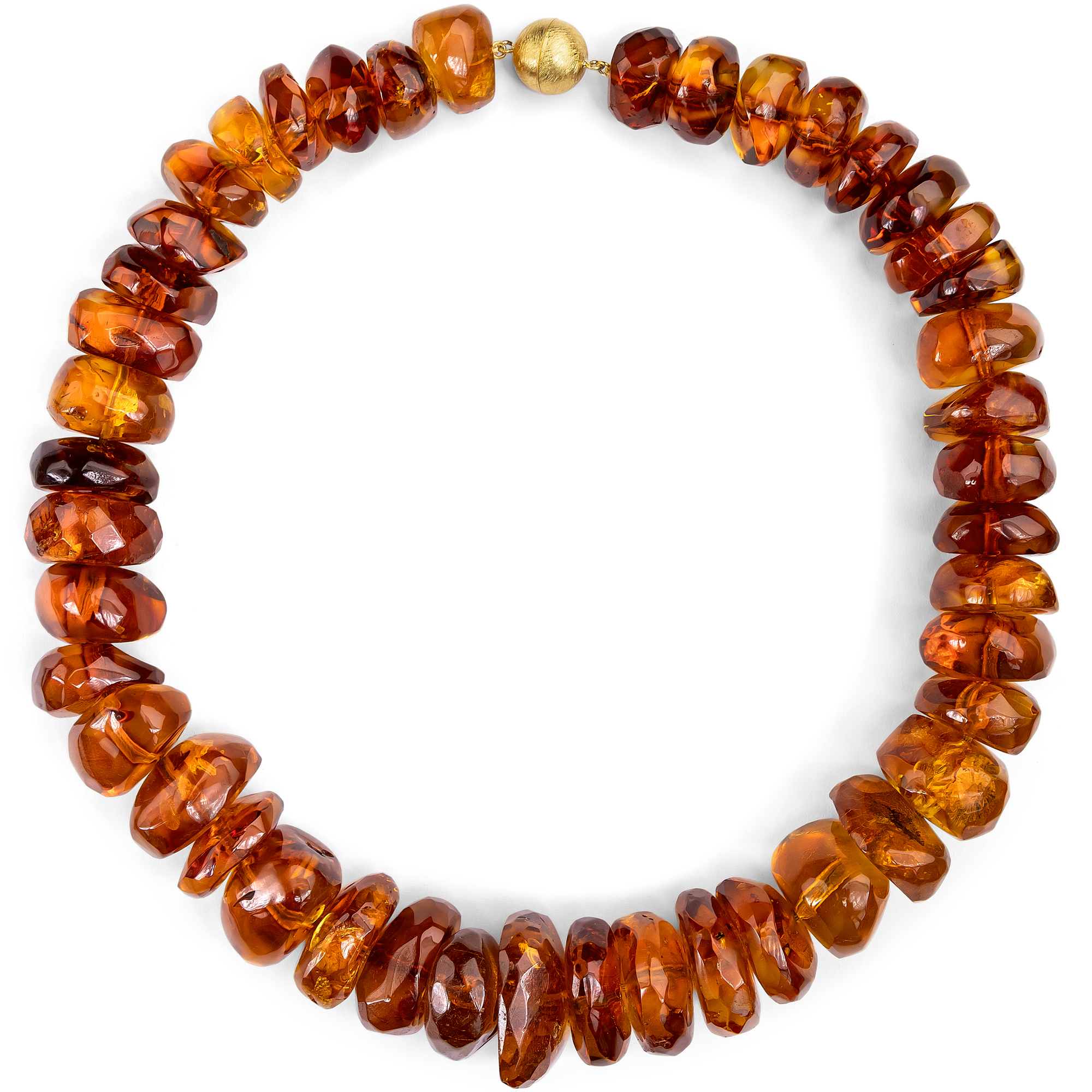 Bückeburger Bernsteine • Seltenes Collier aus großen antiken Bernsteinen