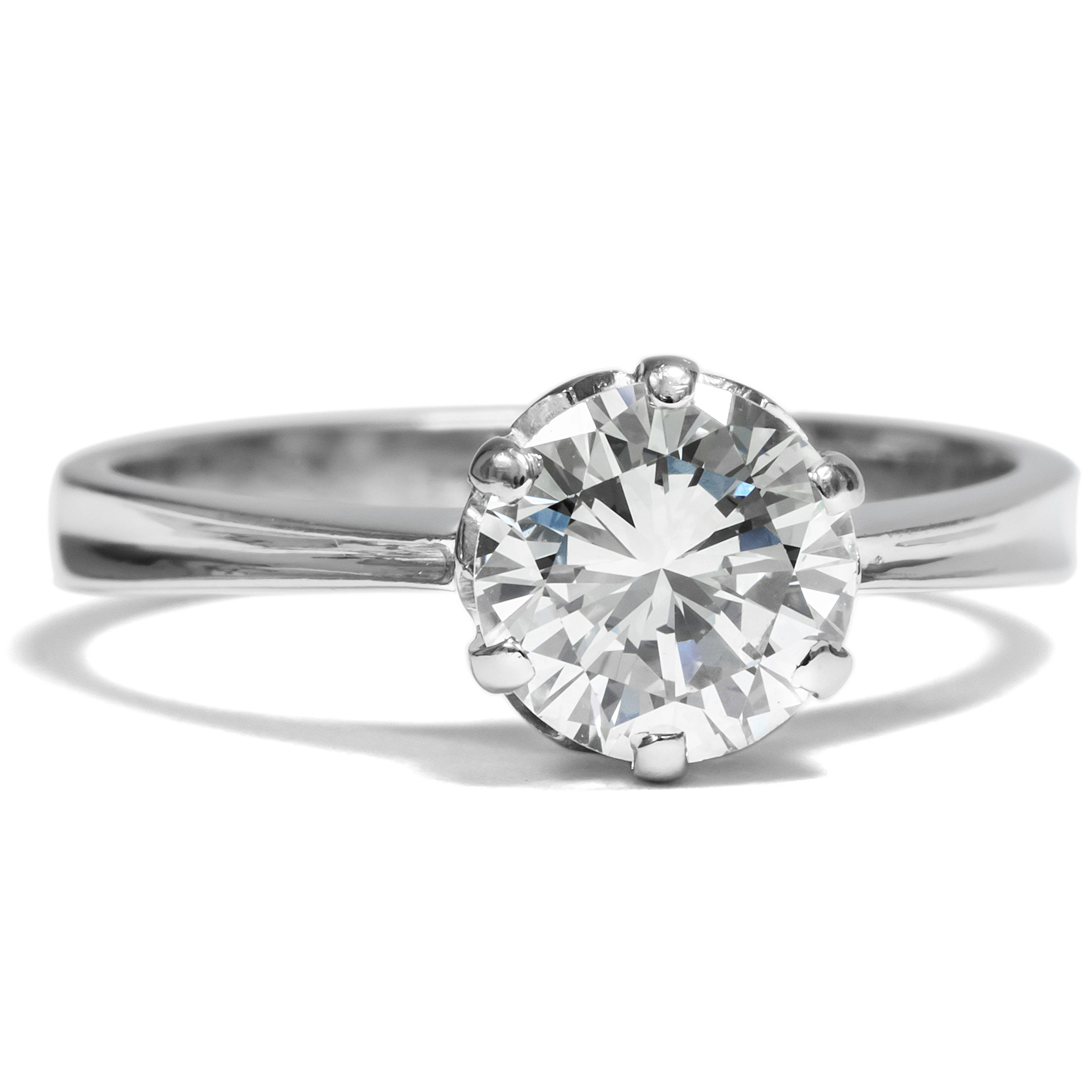 Timeless Vintage Solitaire Ring With 1.10 ct Brilliant, Vienna c. 1950s