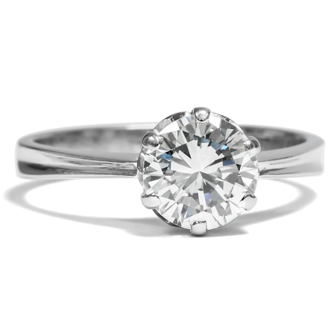 Timeless Vintage Solitaire Ring With 1.10 ct Brilliant, Vienna c. 1950s