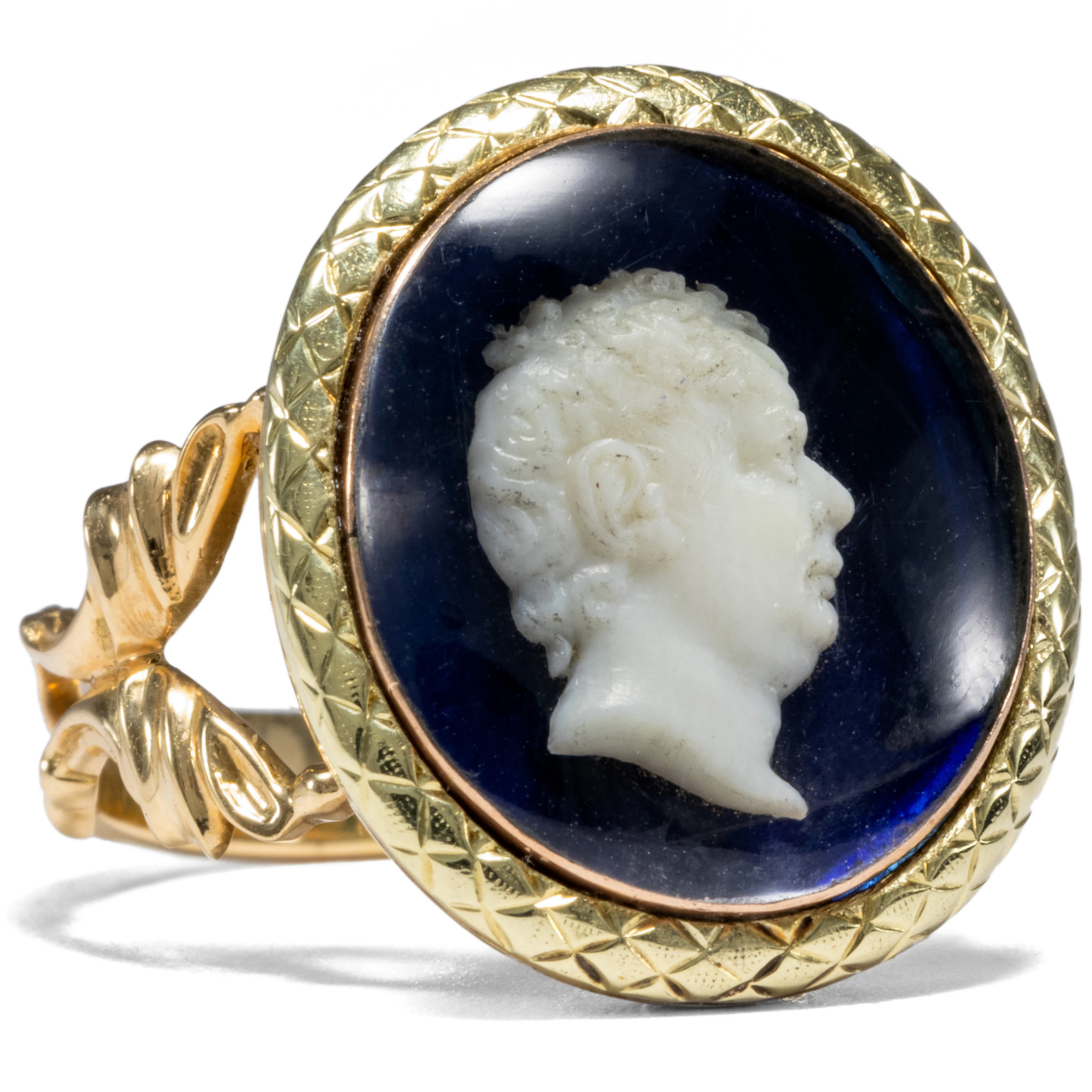 Antique ring with miniature portrait of William IV of Great Britain
