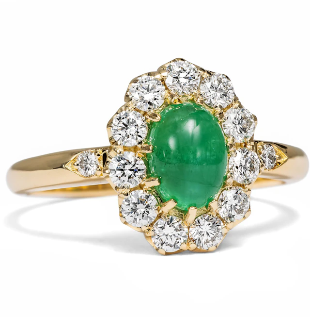 Urban Jungle • Eleganter Ring mit Smaragd & Brillanten in Gold, aus