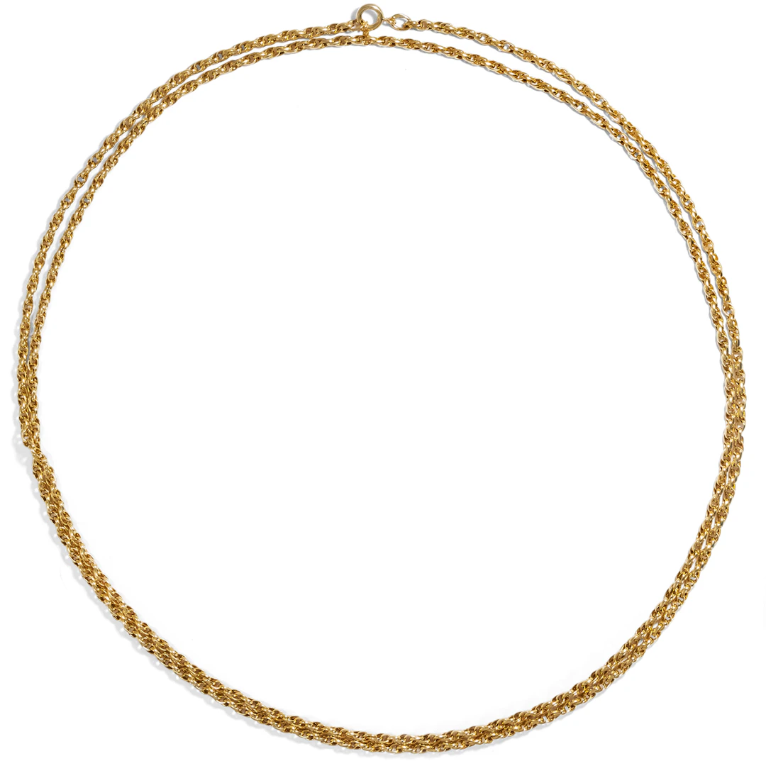Long Vintage High Quality Gold Chain, 2nd Half of the 20th Century