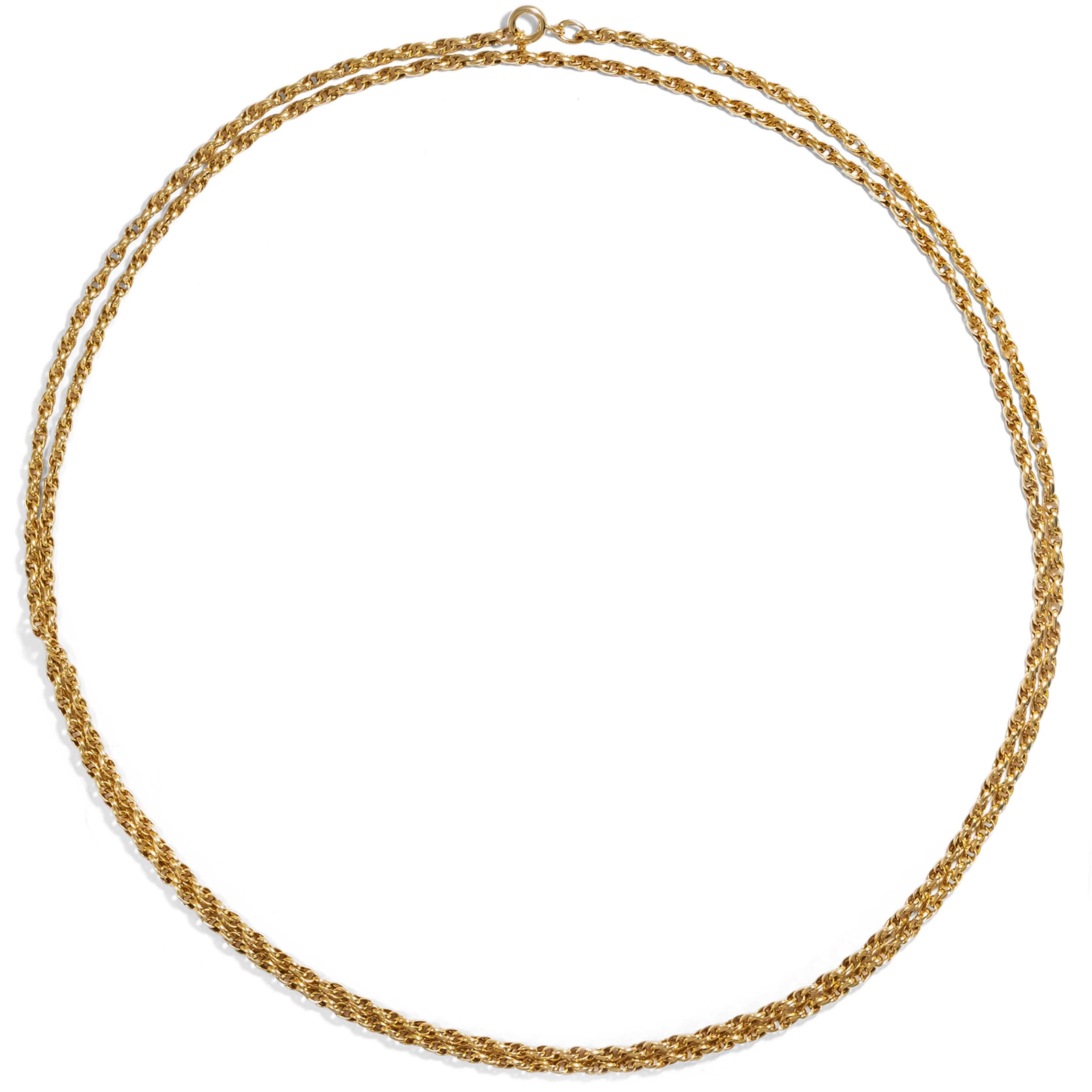 Long Vintage High Quality Gold Chain, 2nd Half of the 20th Century