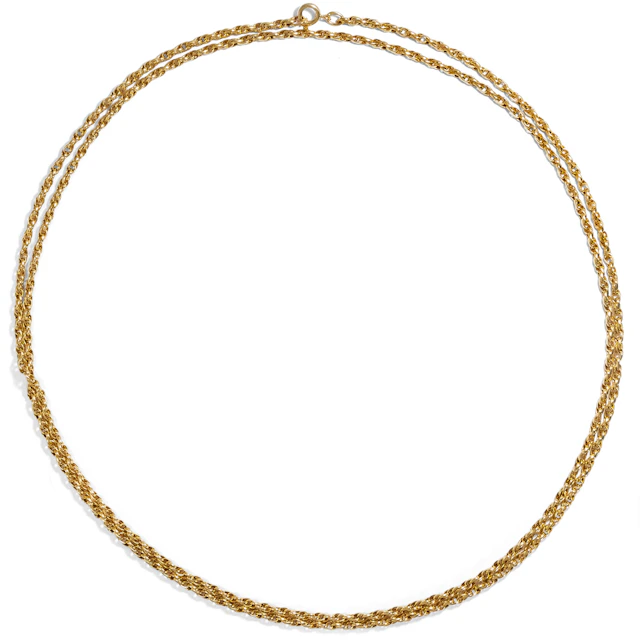 Long Vintage High Quality Gold Chain, 2nd Half of the 20th Century