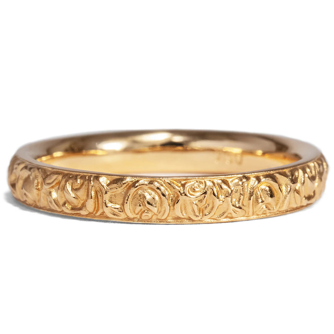 Medium-Width High Carat Rose Gold Ring From Our Workshop