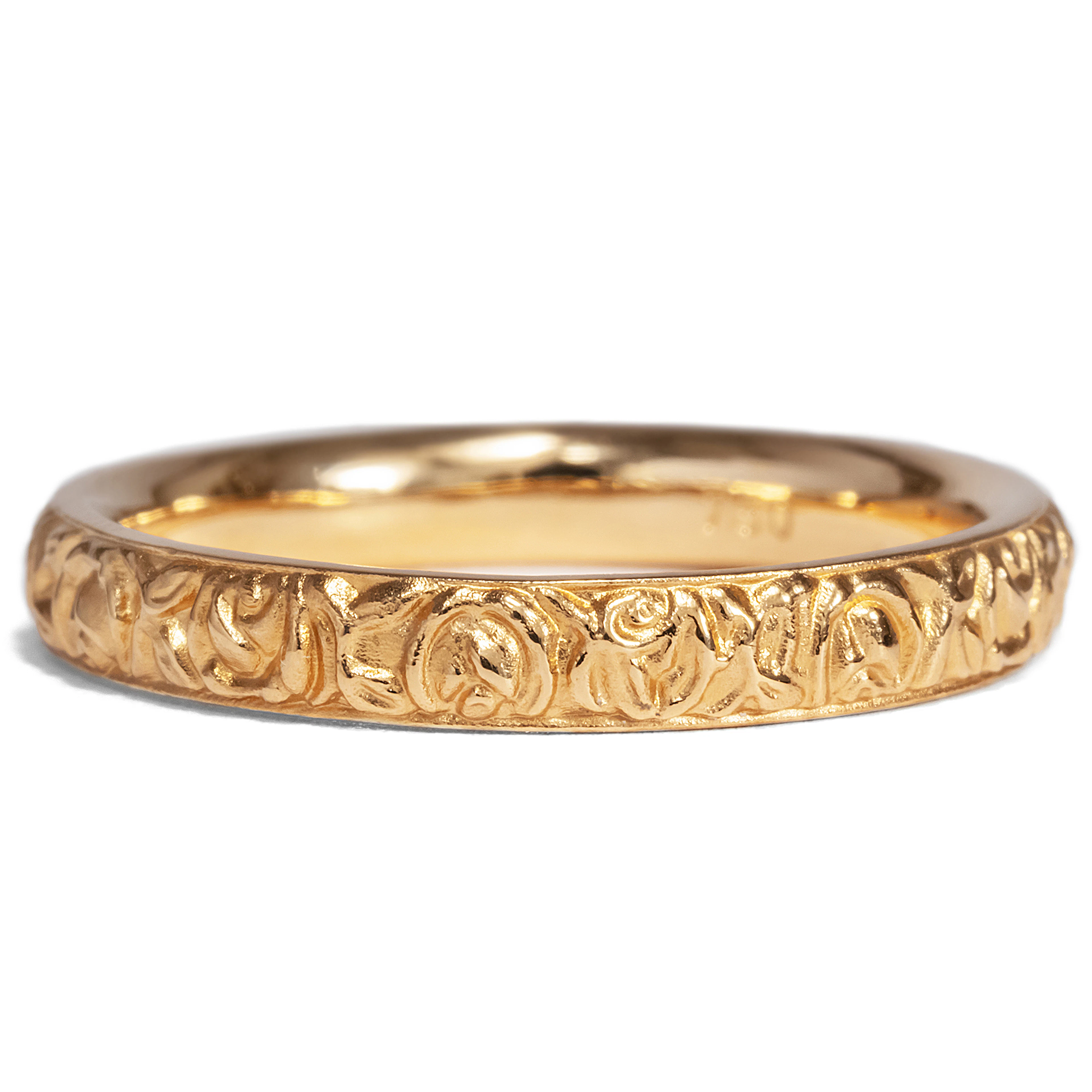 Medium-Width High Carat Rose Gold Ring From Our Workshop
