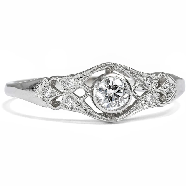 Delicate Platinum Ring With Flawless Diamond From Our Workshop
