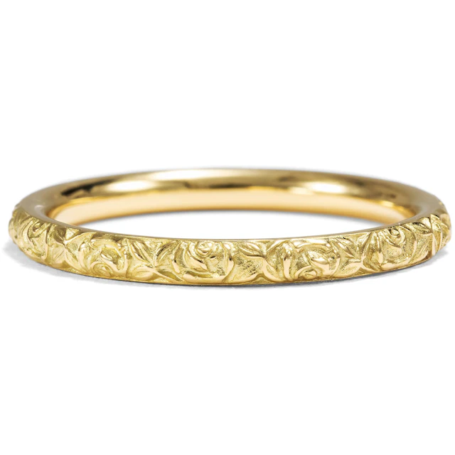 Slim High Carat Yellow Gold Ring, From Our Workshop