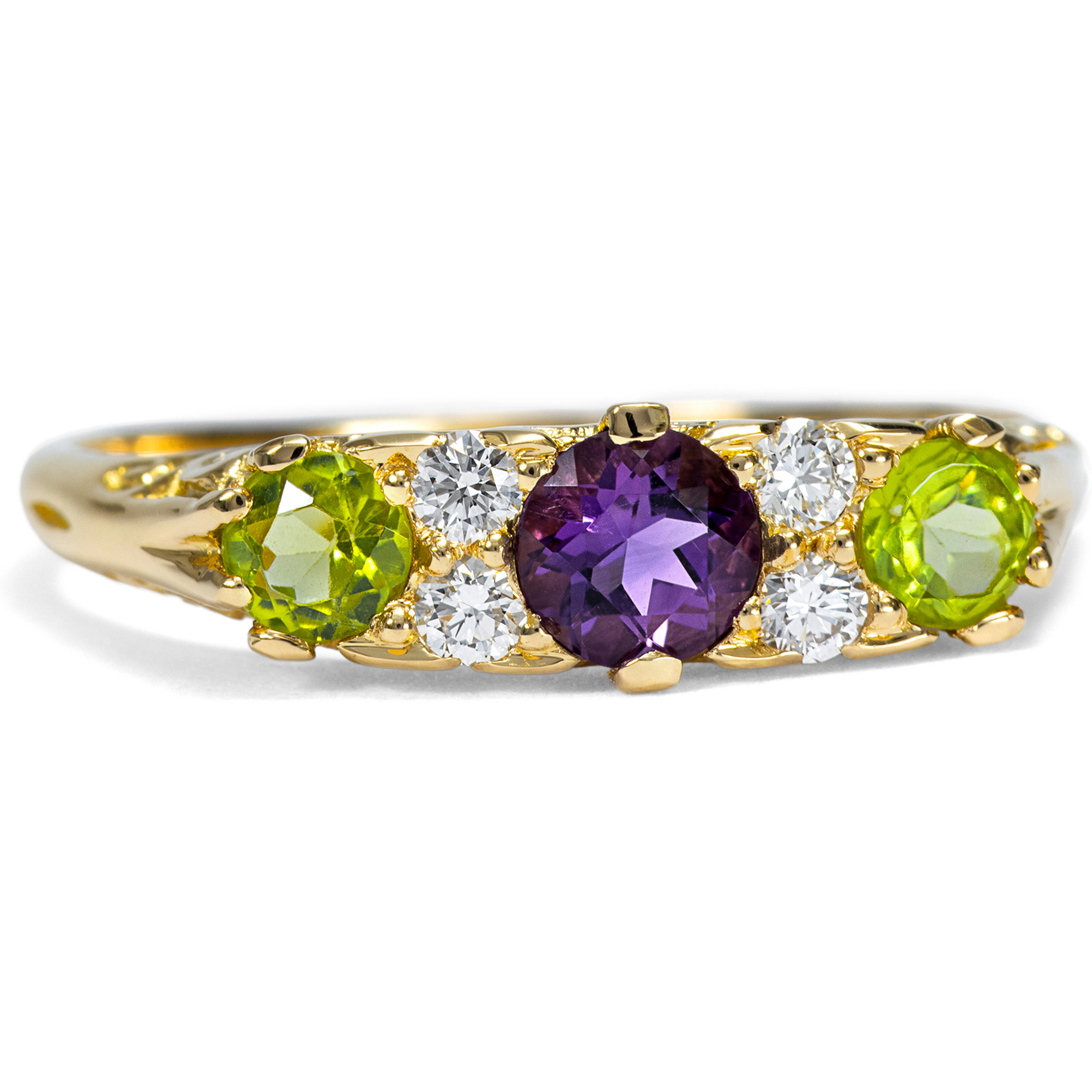Unworn Ring In The Colors Of The Suffragettes From Our Workshop