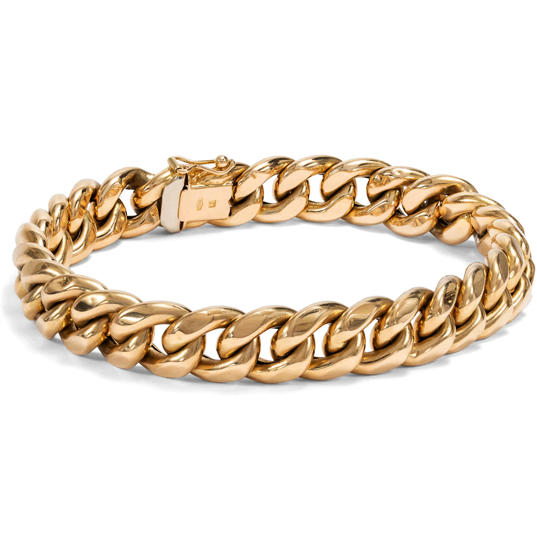 Vintage High-Carat Rose Gold Bracelet, Italy, c. 1970