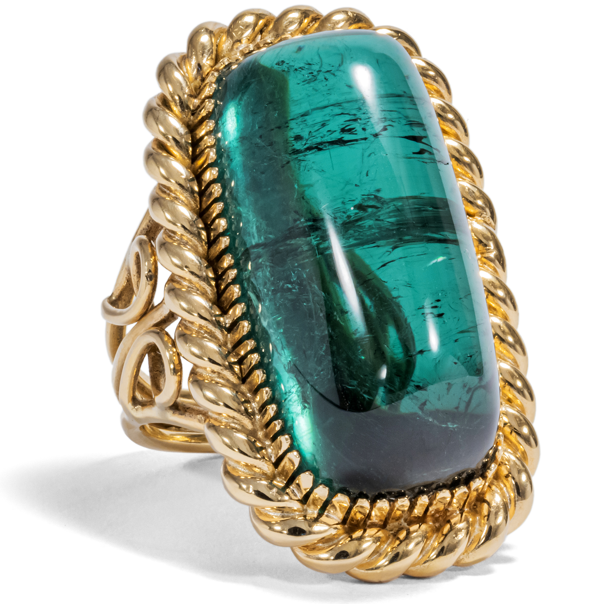 Stunning Vintage Ring With Tourmaline In Gold, Vienna Circa 1960