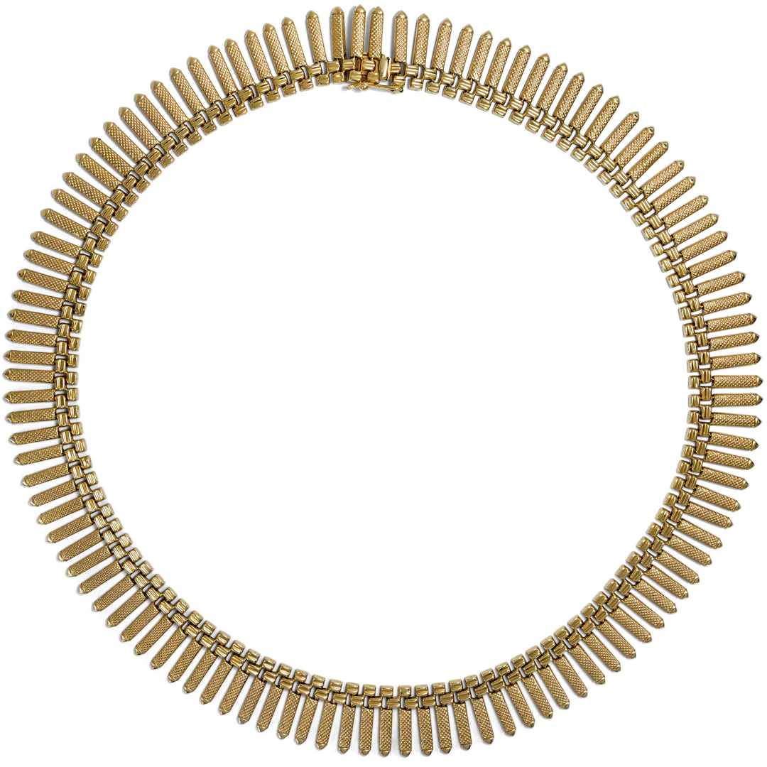 Classic Vintage Gold Fringe Necklace, Vicenza, c. 1960