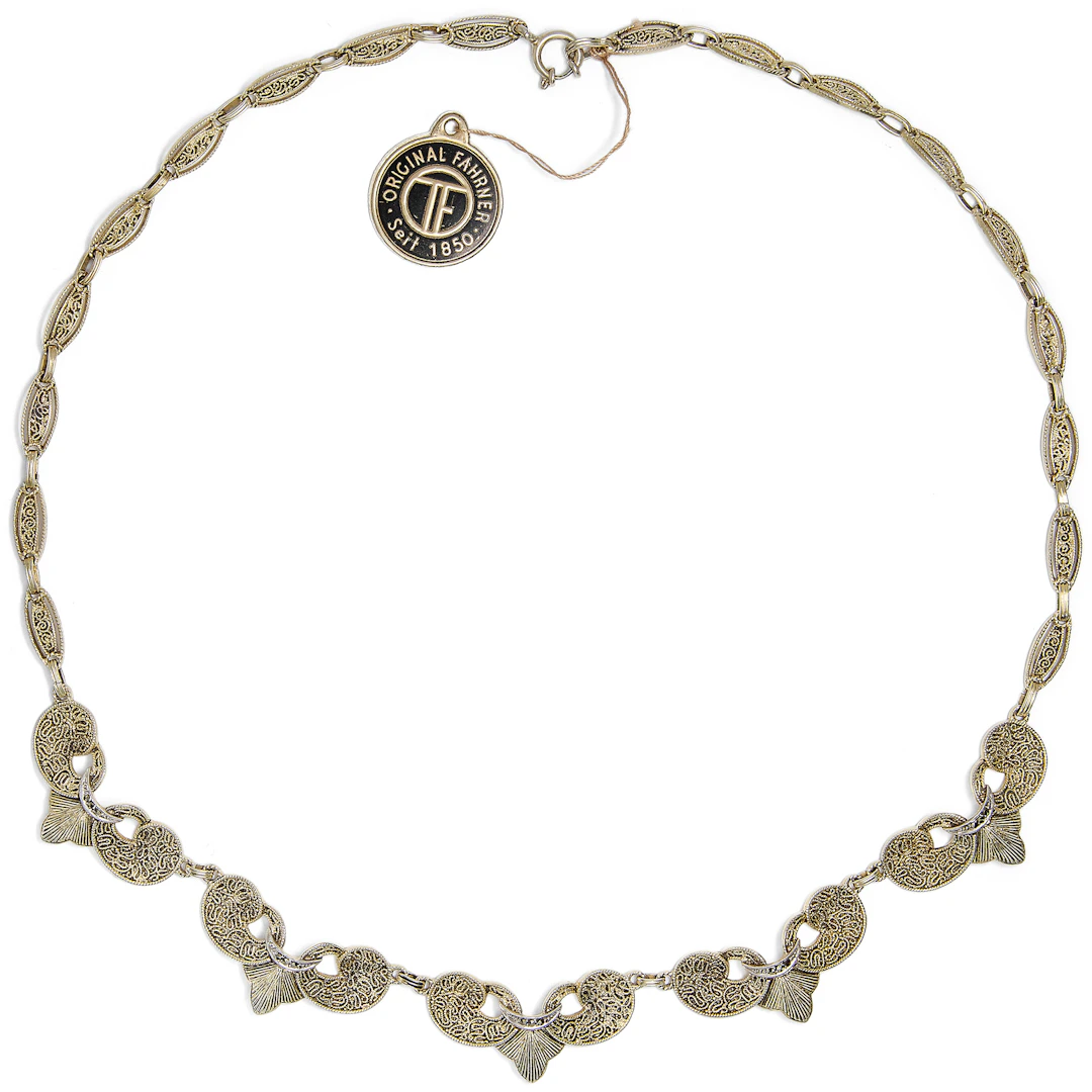 Wonderful Necklace in Gilded Silver by Theodor Fahrner, Germany circa 1955