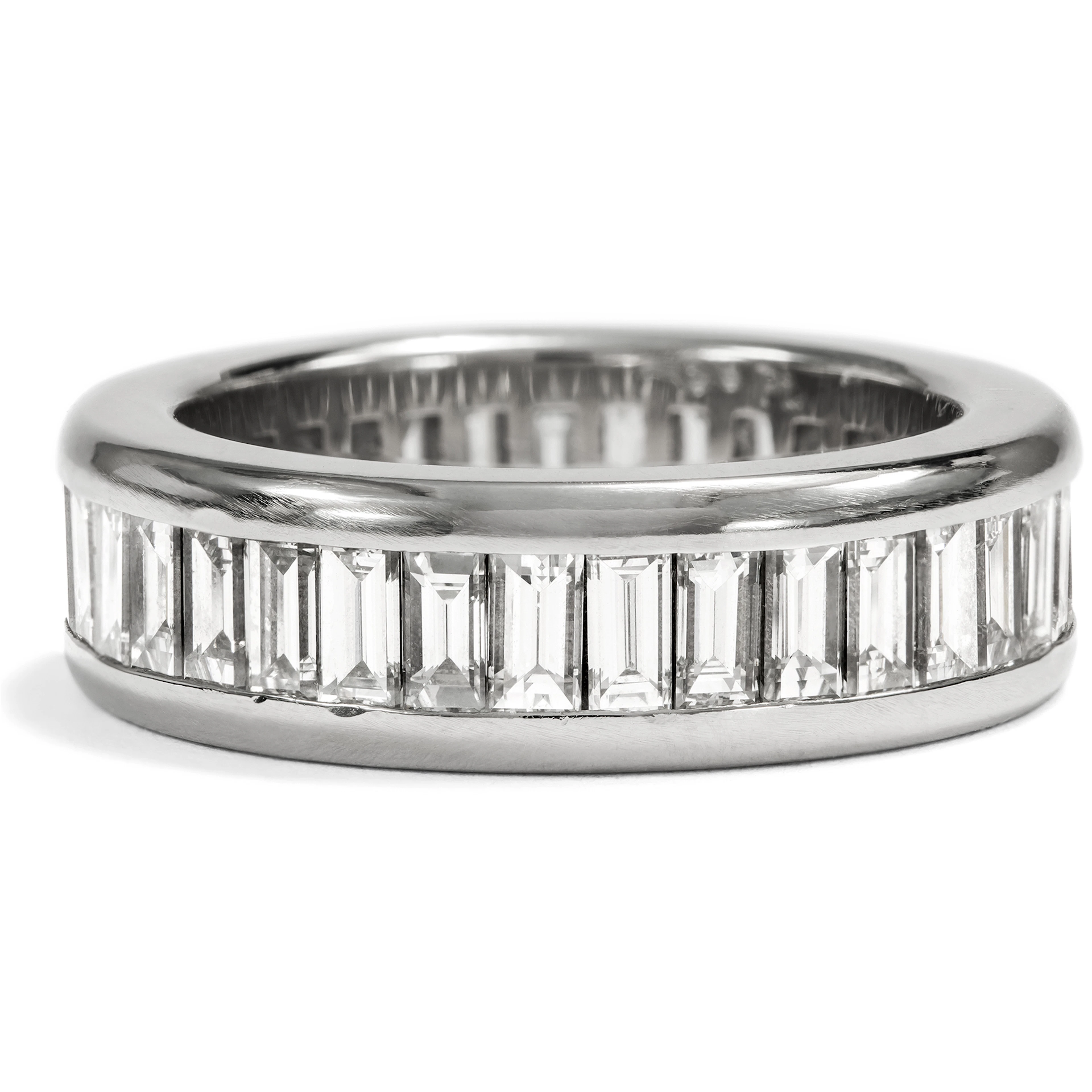 Contemporary Memory Ring with Baguette Diamonds by Bernhard Grassl