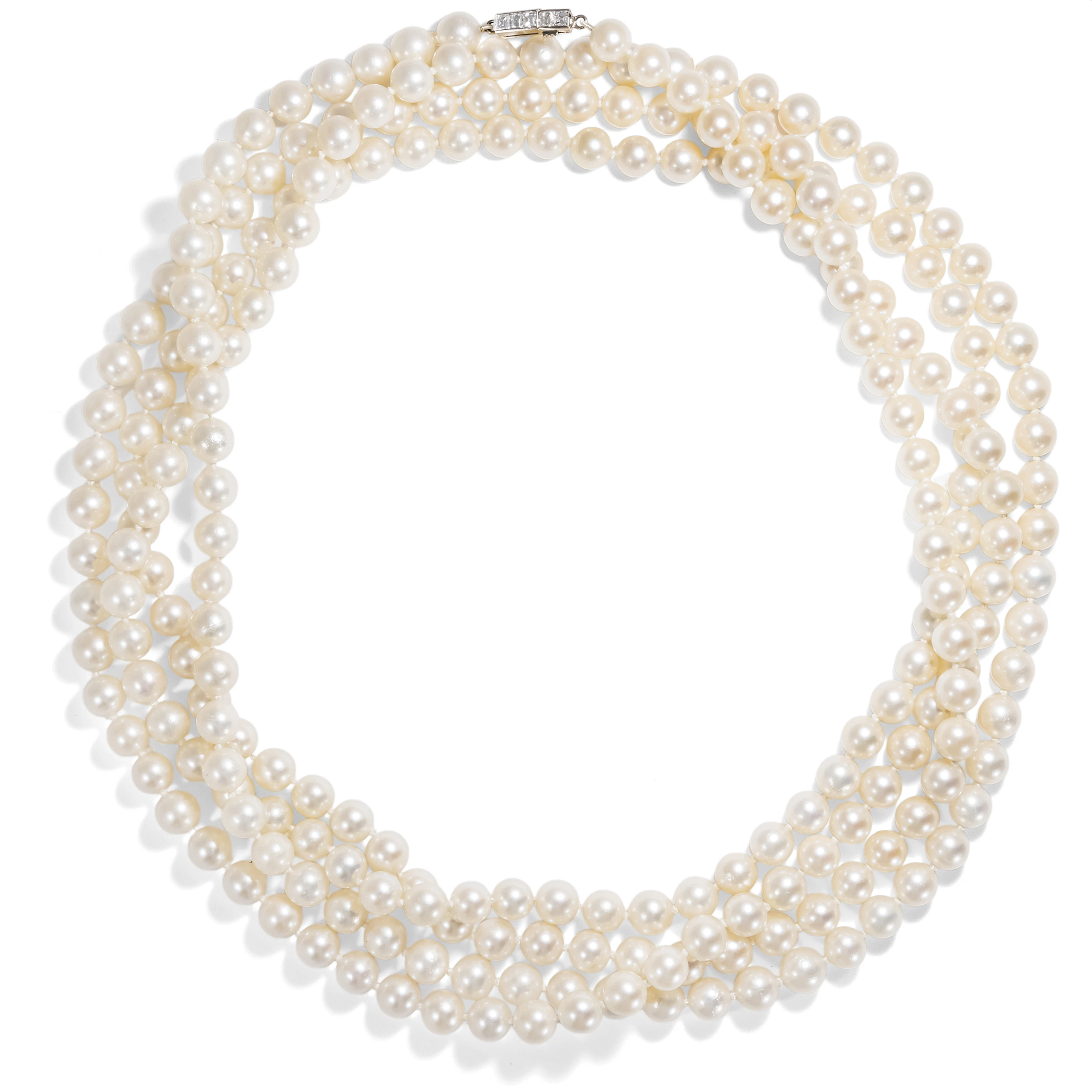 Very Long Vintage Akoya Pearl Sautoir, Made in Our Workshop