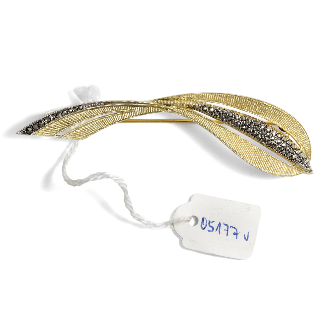 Beautiful Brooch by Theodor Fahrner With Marcasites, Pforzheim ca. 1955
