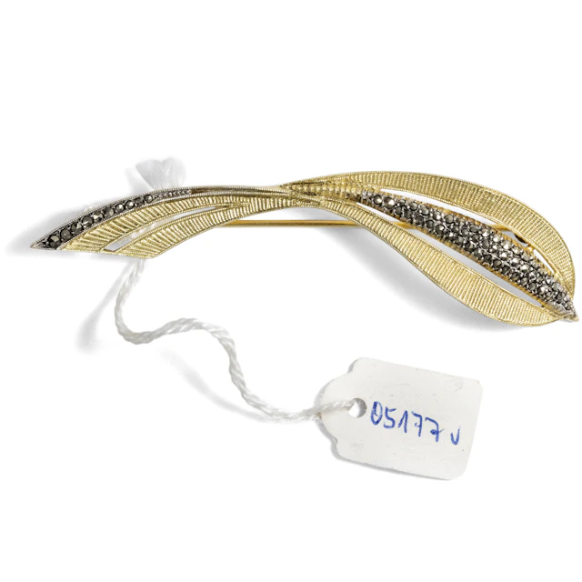 Beautiful Brooch by Theodor Fahrner With Marcasites, Pforzheim ca. 1955