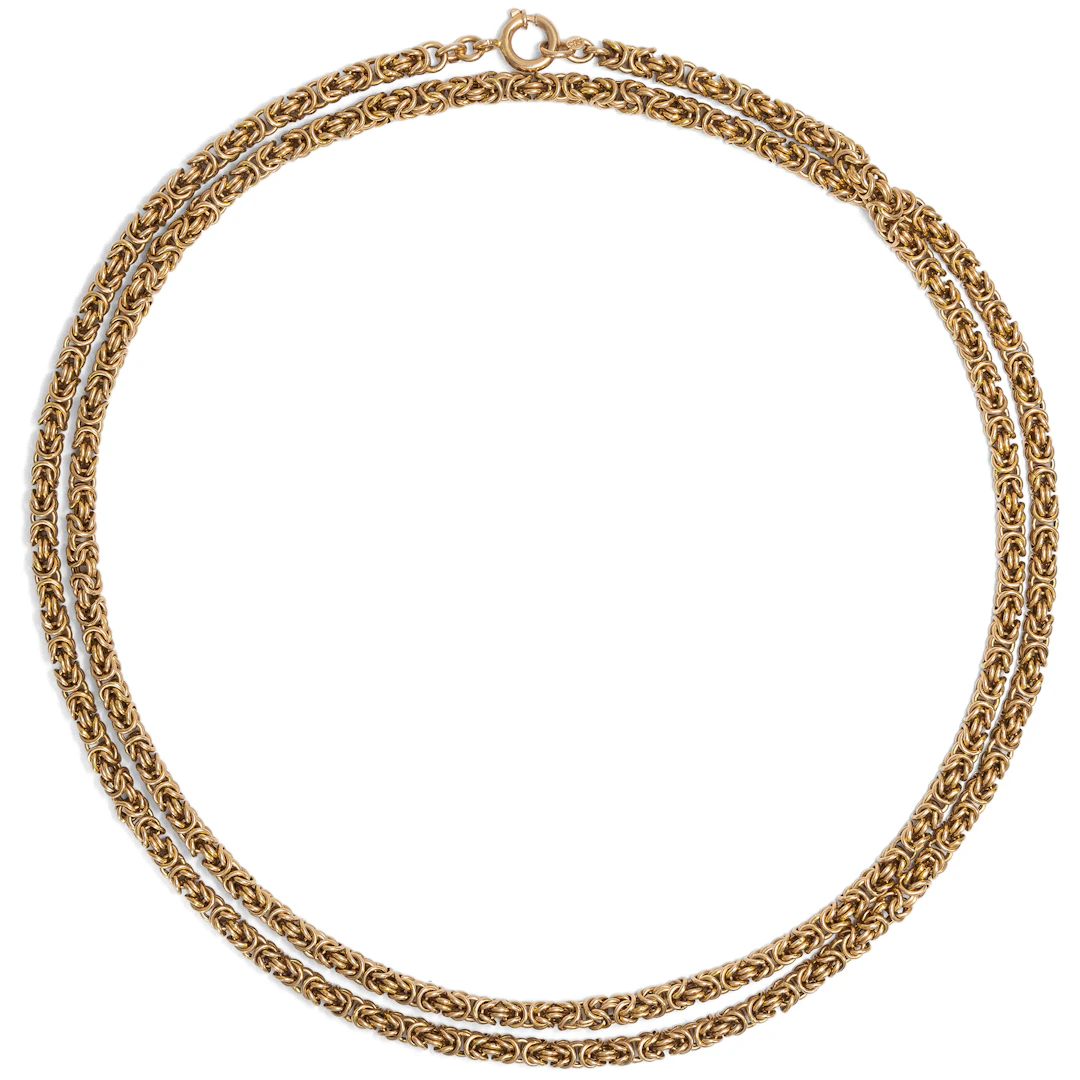 Long Vintage Rose Gold Necklace, c. 1990