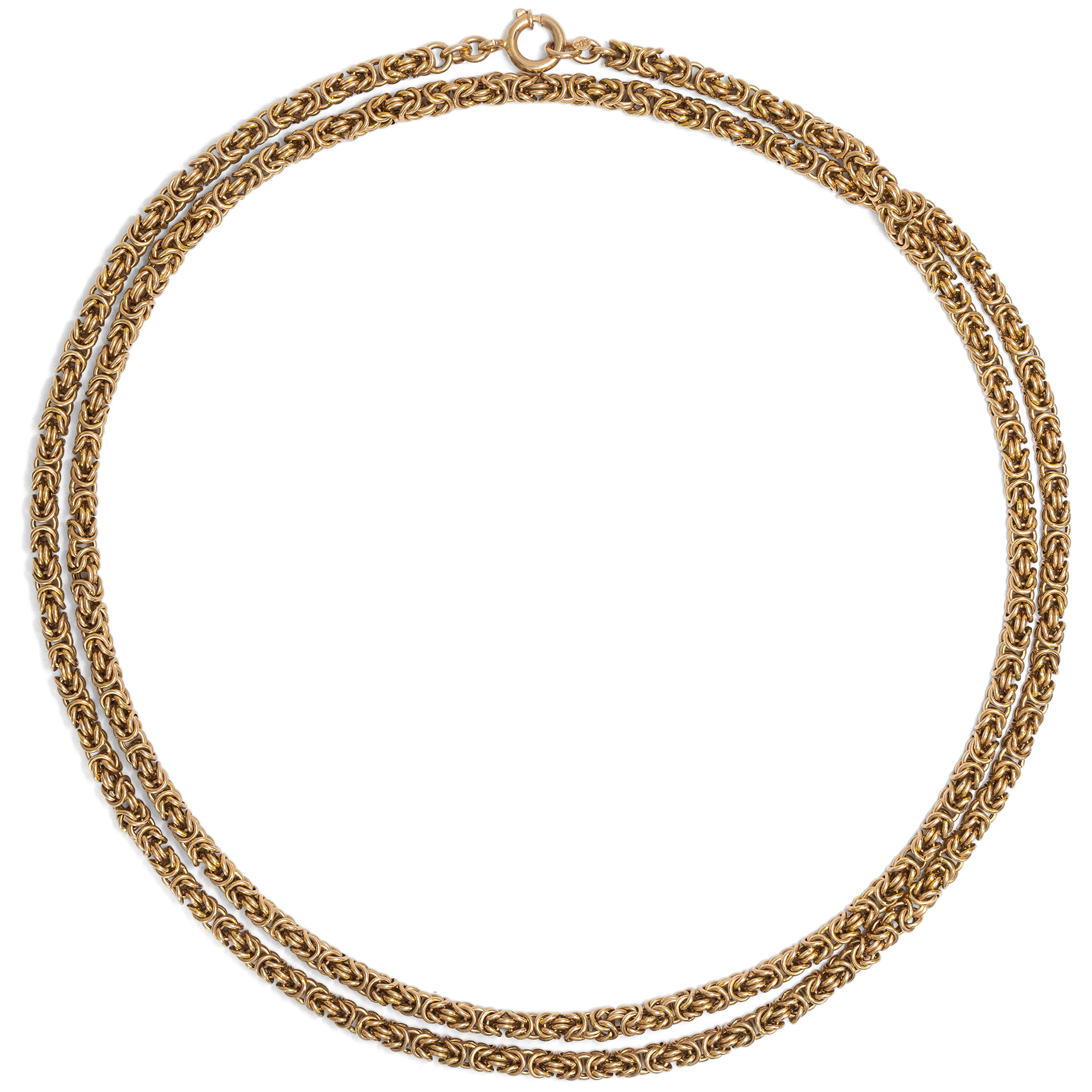 Long Vintage Rose Gold Necklace, c. 1990