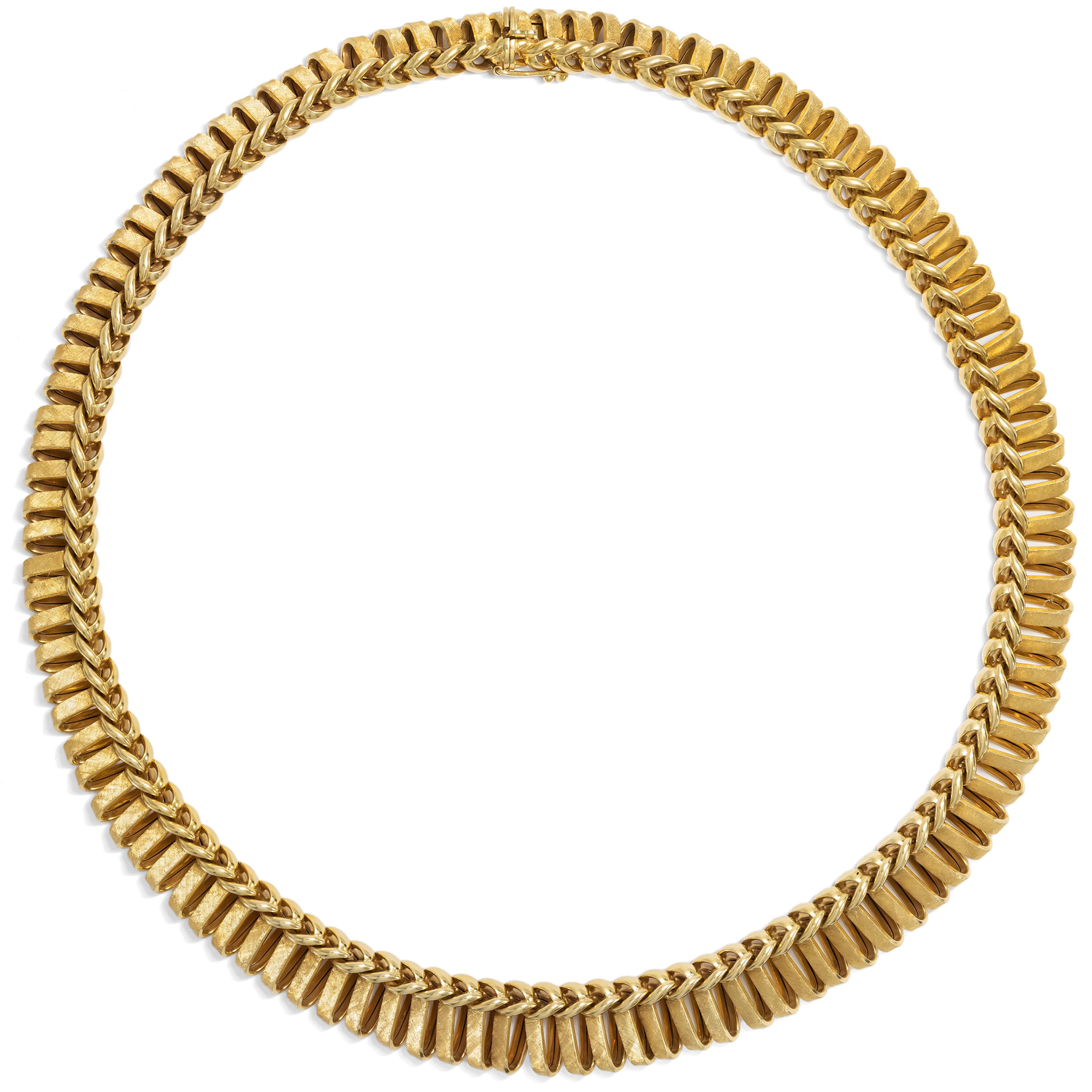 Magnificent Cleopatra necklace made of high-carat gold, Ulm circa 1965