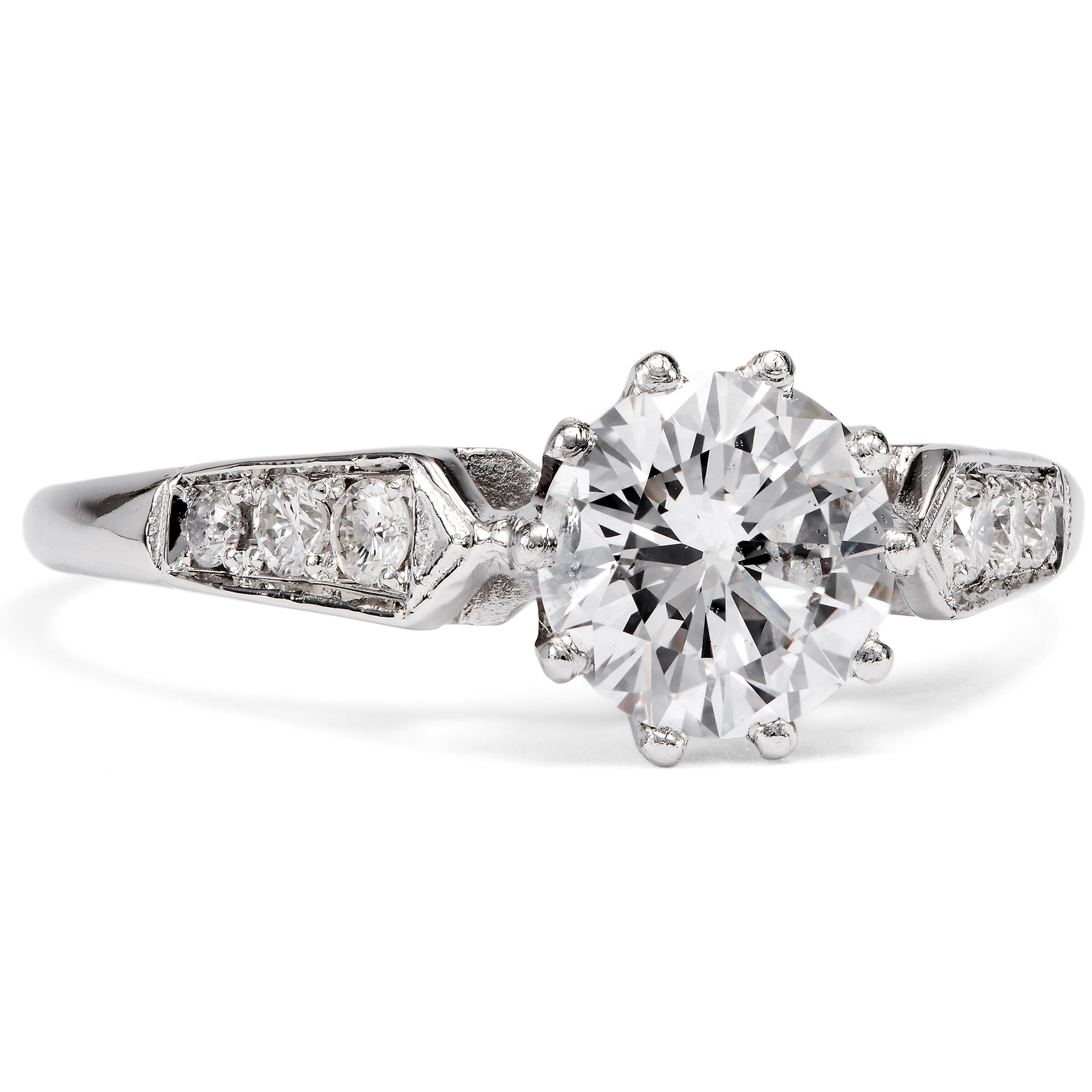 Platinum Ring from Our Workshop with a 1.03 ct Brilliant-Cut Diamond