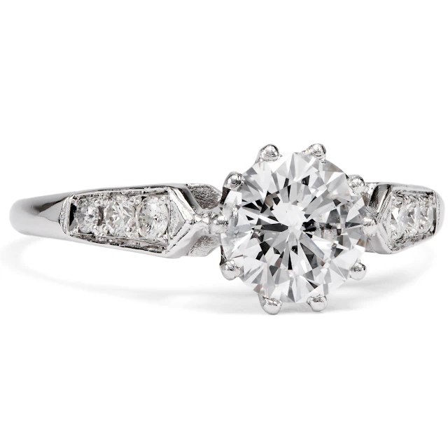 Platinum Ring from Our Workshop with a 1.03 ct Brilliant-Cut Diamond