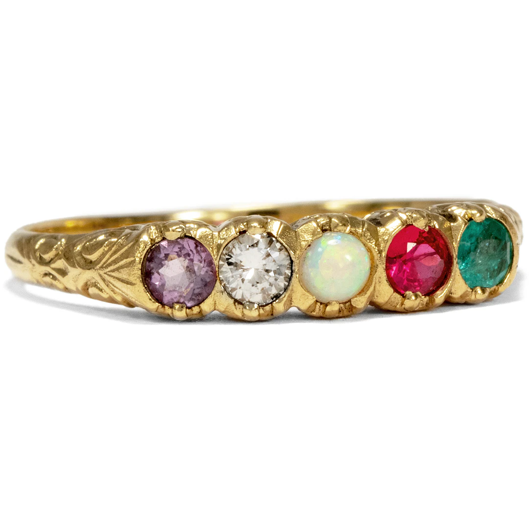 Unworn "Adore" Ring With Diamond & Coloured Stones From our Workshop
