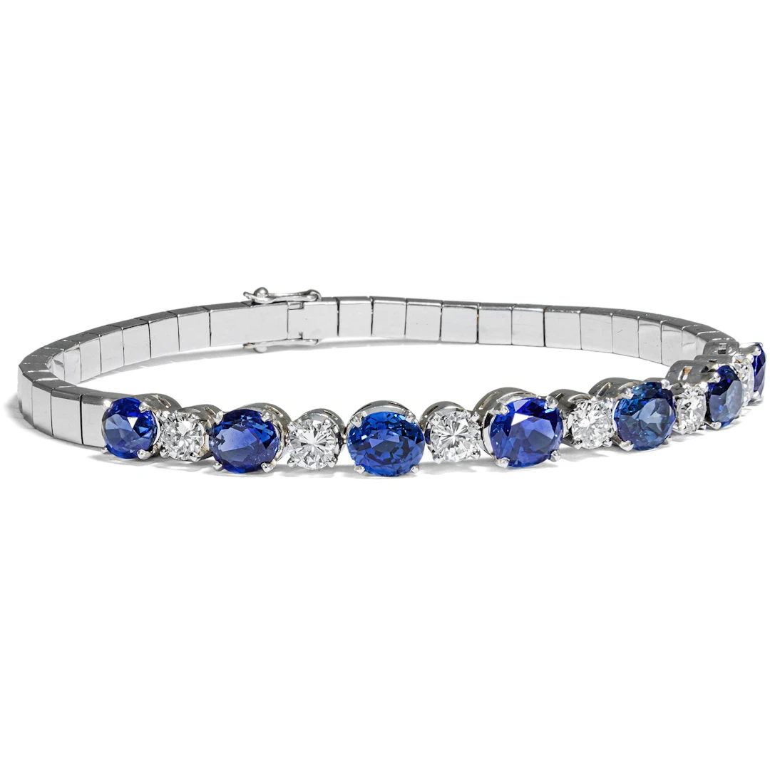 Luxurious Vintage Bracelet with Sapphires & Diamonds by Hemmerle