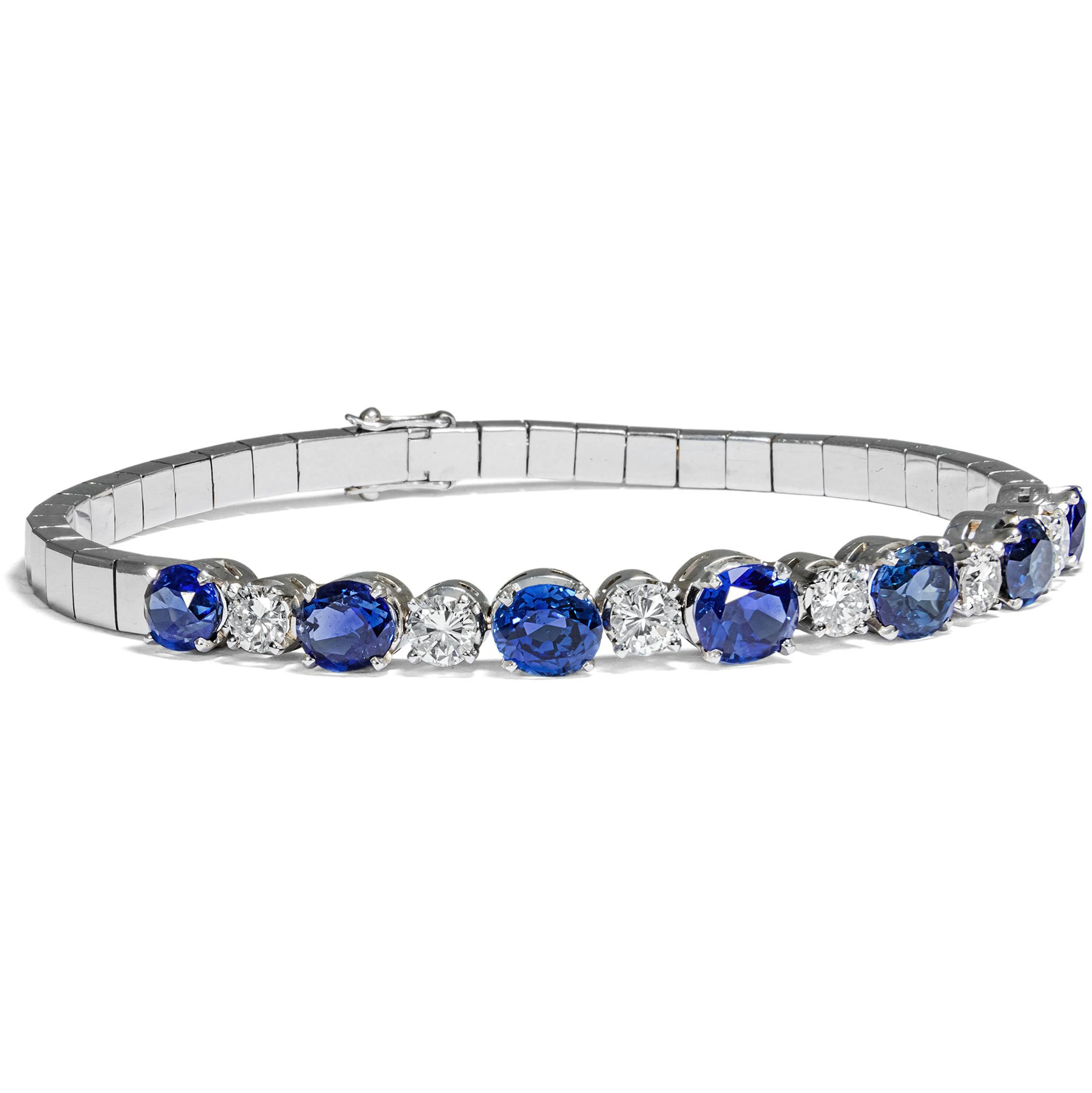 Luxurious Vintage Bracelet with Sapphires & Diamonds by Hemmerle
