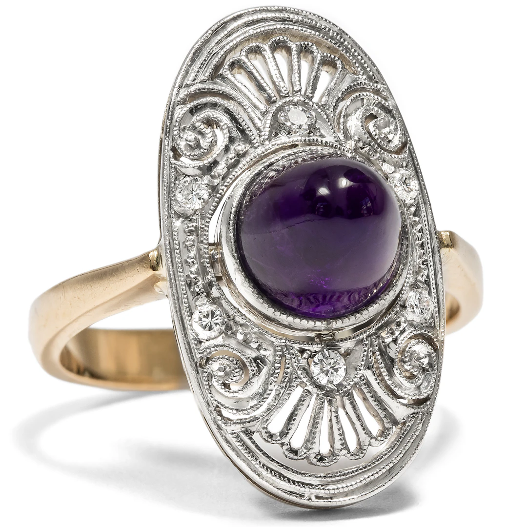 Antique Art Deco Ring with Refurbished Gemstones, c. 1925 & Later