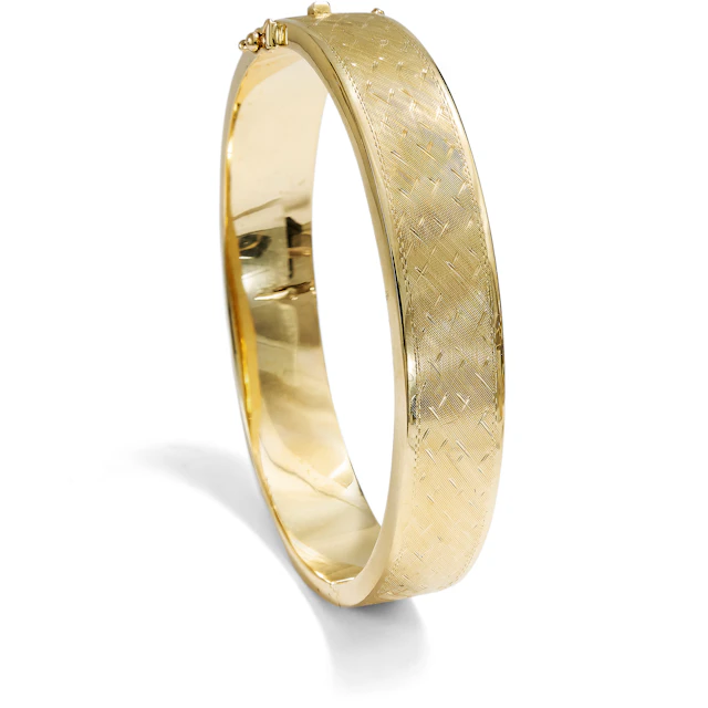 Vintage Gold Bangle, German, c. 1950s