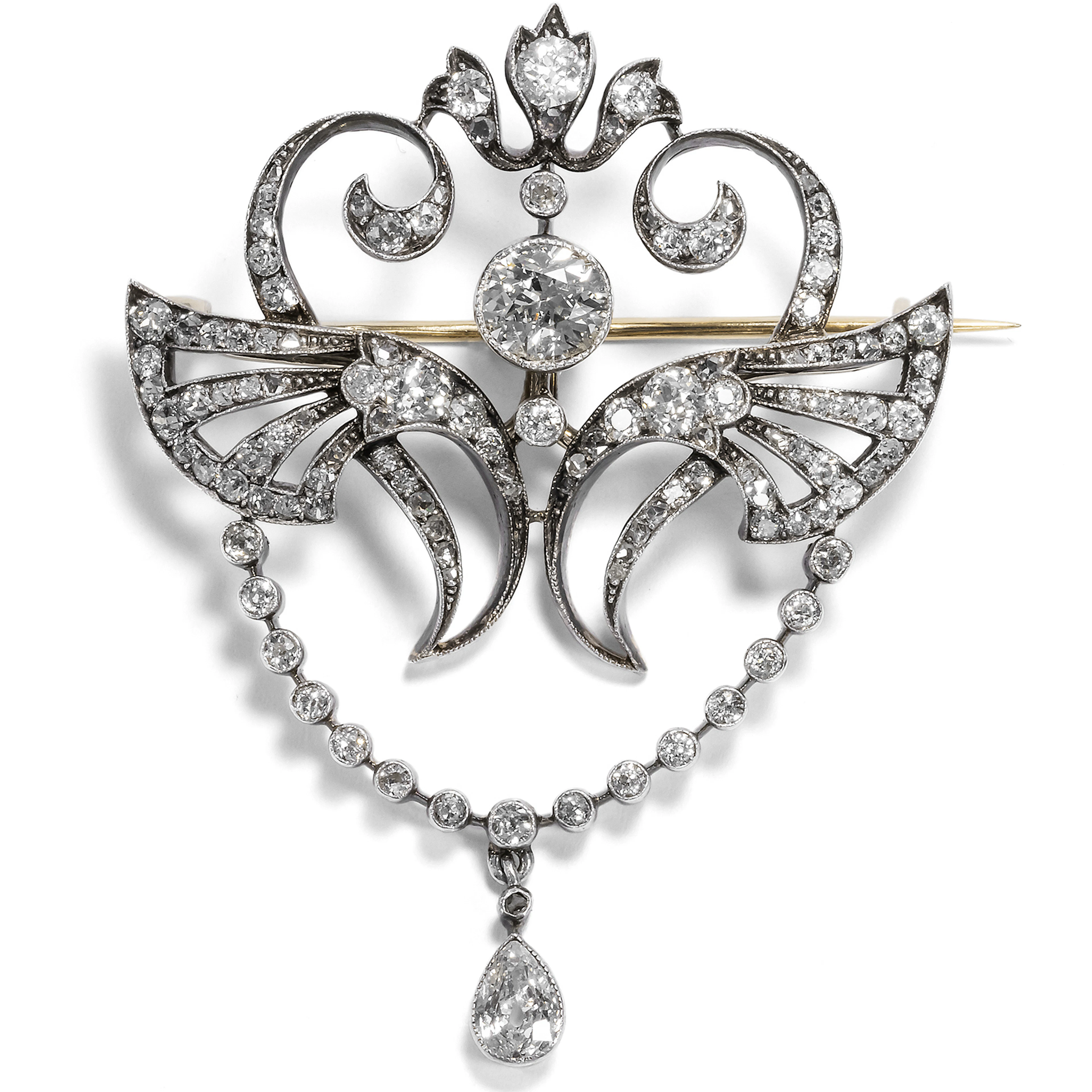 Magnificent Pendant Brooch With 3.76 Ct Diamonds By Rudolf Niklasch