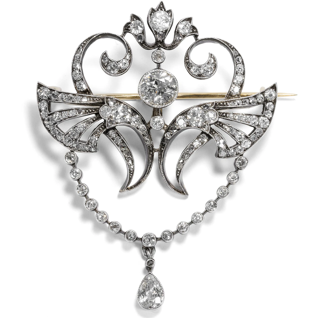 Magnificent Pendant Brooch With 3.76 Ct Diamonds By Rudolf Niklasch