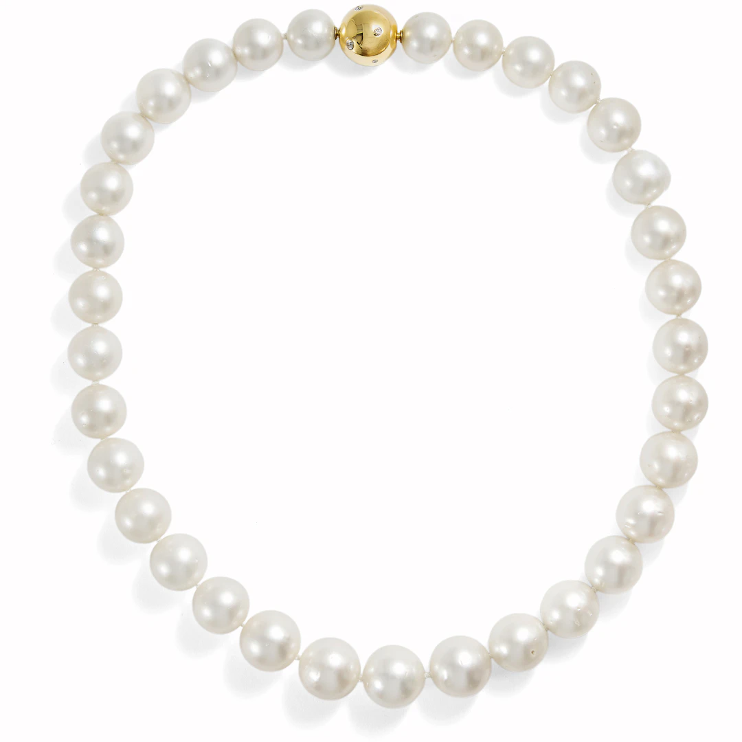Dress to Impress • Vintage Collier aus großen Südseeperlen mit Wechselschließe
