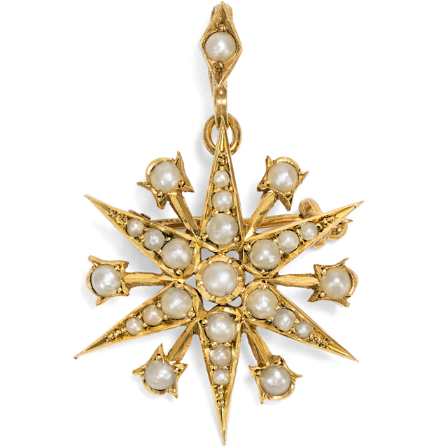 Small Pendant-Brooch in the Shape of a Star, British, c. 1900