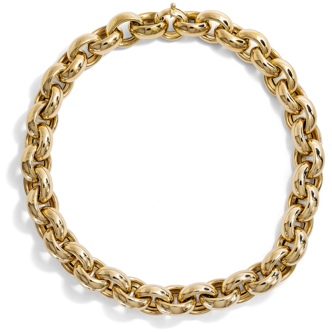 Stunning Vintage Necklace in High-Carat Gold, c. 1985