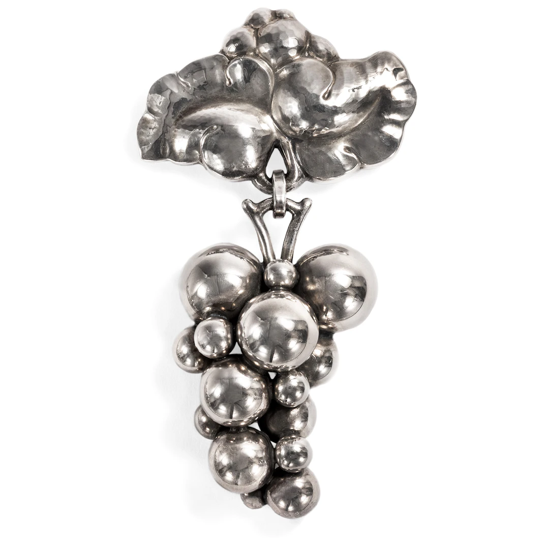 Silver Brooch by Harald Nielse for Georg Jensen, Denmark 2nd Half