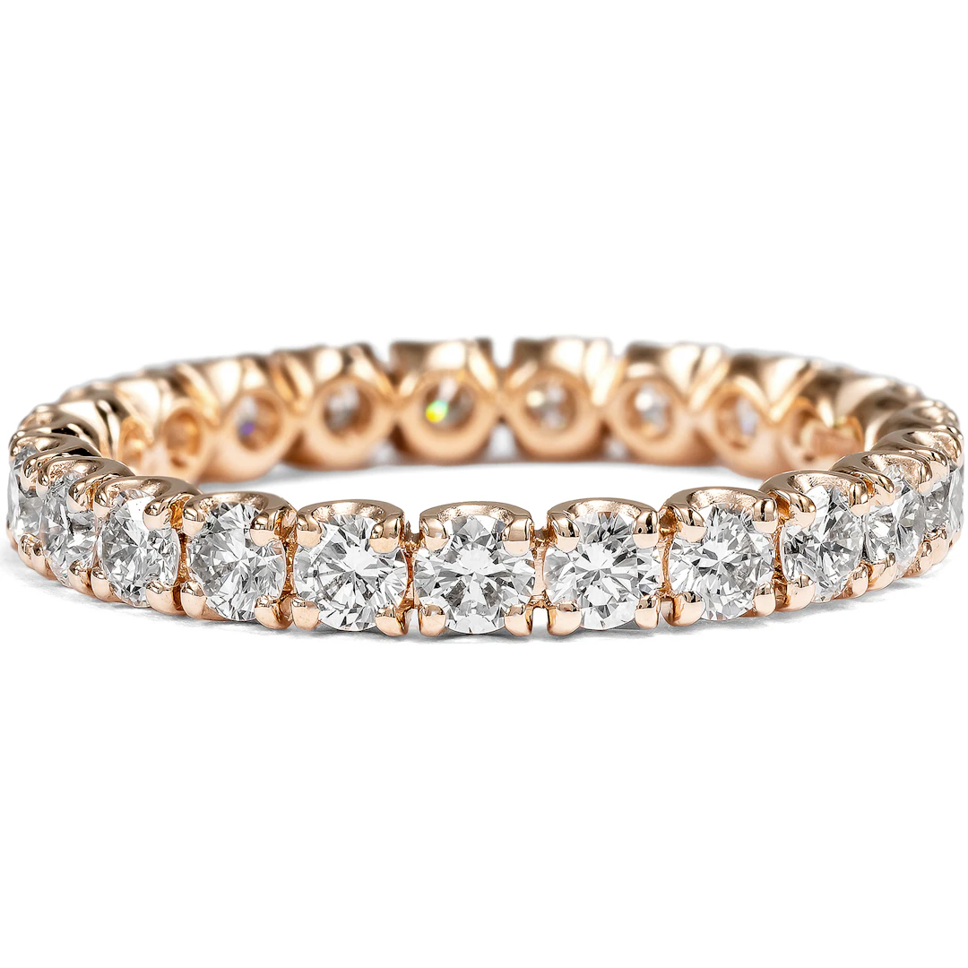 Newly Created Memory Ring with 1,50 ct Diamonds in Rose Gold