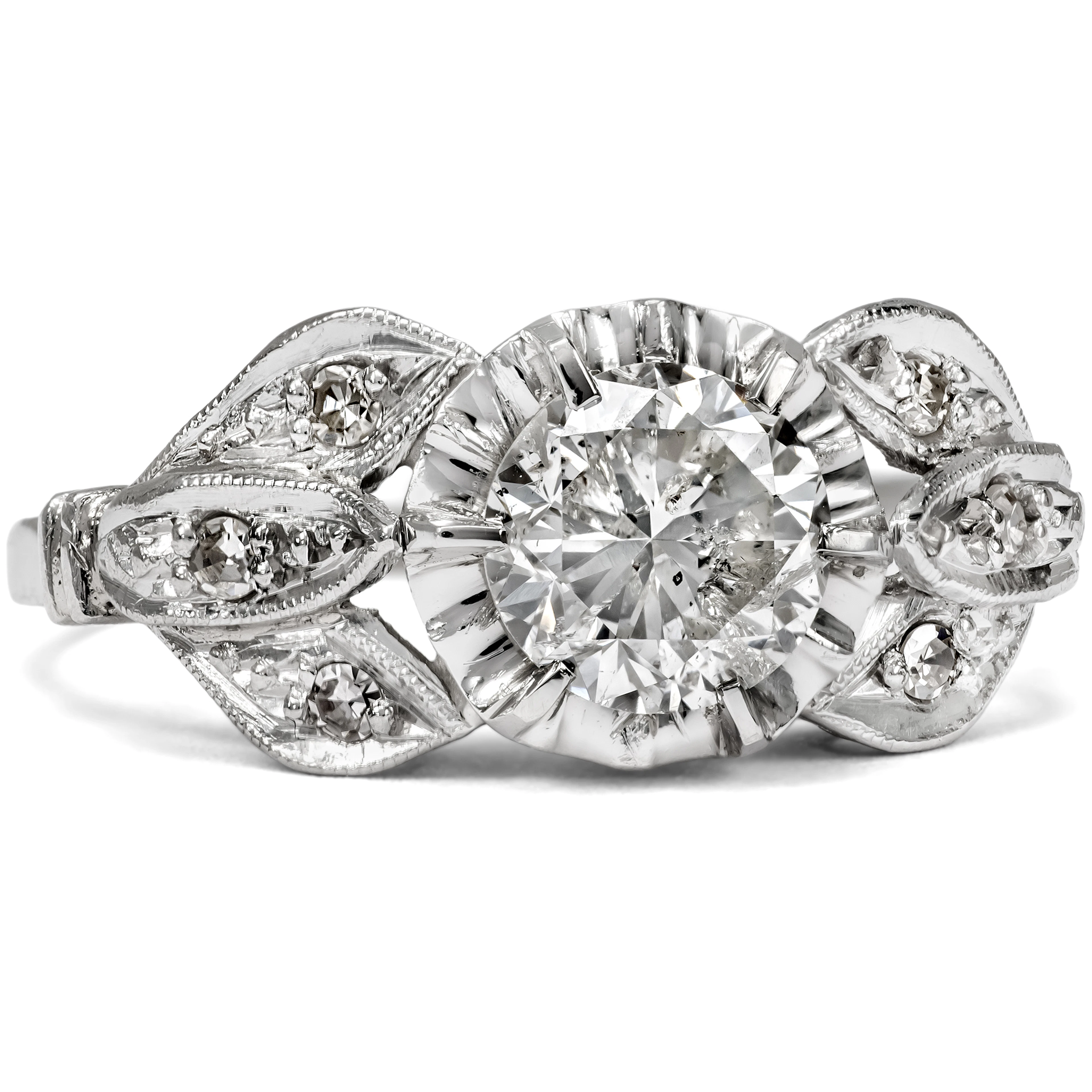 Timeless Vintage Diamond Ring in Platinum, c. 1950