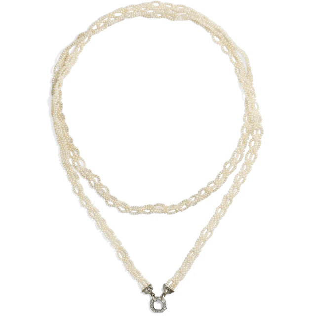 Long Antique Art Deco Pearl Sautoir Necklace, c. 1925
