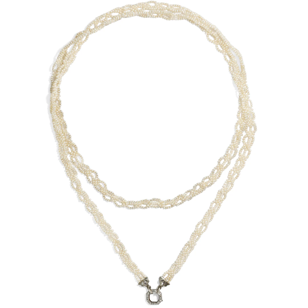 Long Antique Art Deco Pearl Sautoir Necklace, c. 1925