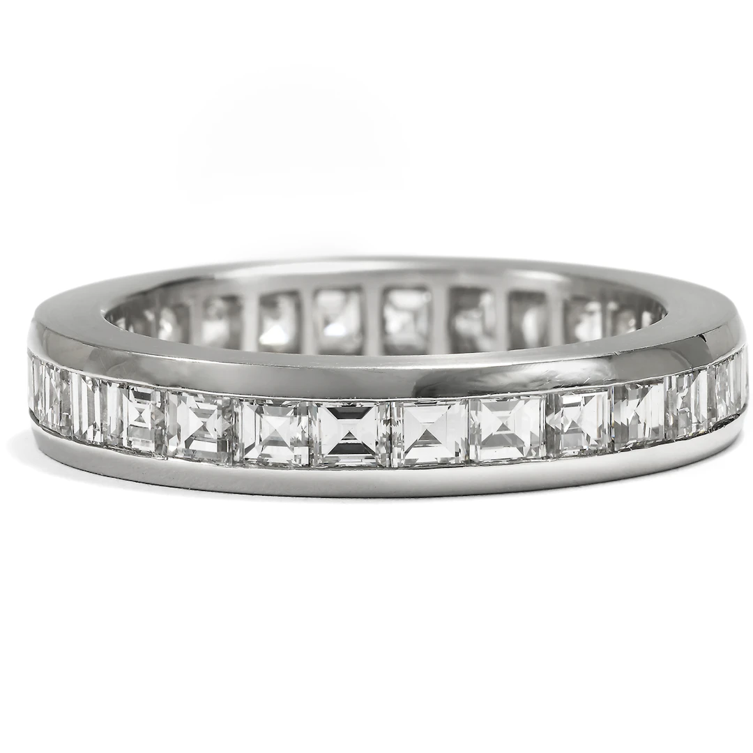 Modern Platinum Memory Ring with 1.90 Ct Diamonds by Günter Krauss